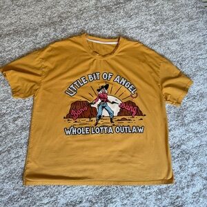Mustard Graphic Tee - Little Bit of Angel Design